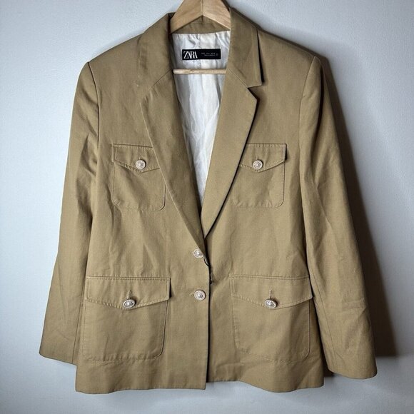 Zara Classic Khaki Blazer - Picture 1 of 11
